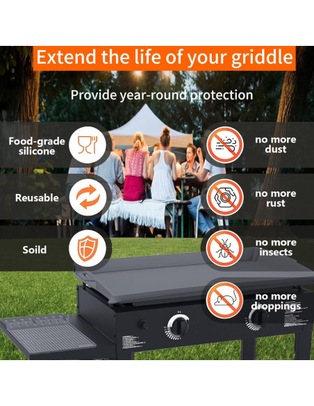 Cubierta de silicona para plancha Blackstone 22" gris