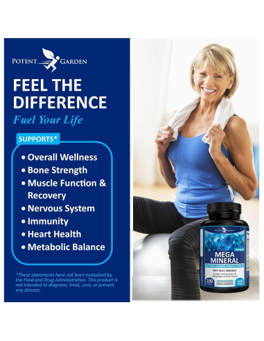 Suplemento Multimineral Potent Garden Mega Minerals 100 Pastillas