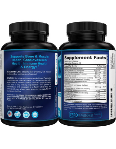 Suplemento Multimineral Potent Garden Mega Minerals 100 Pastillas