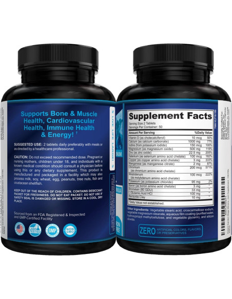 Suplemento Multimineral Potent Garden Mega Minerals 100 Pastillas