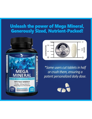 Suplemento Multimineral Potent Garden Mega Minerals 100 Pastillas
