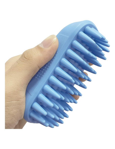 Cepillo de Silicona para Mascotas ZOOPOLR Azul 12.8x6.8cm