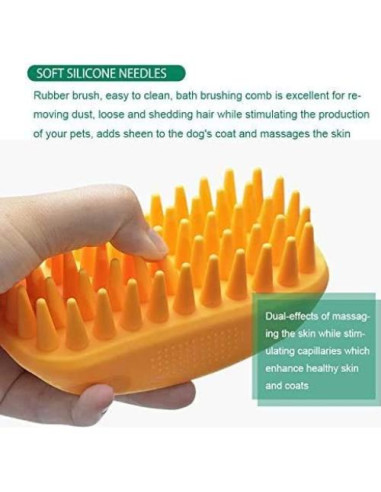 Cepillo de Silicona para Mascotas ZOOPOLR Azul 12.8x6.8cm