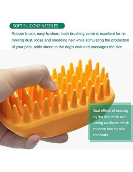 Cepillo de Silicona para Mascotas ZOOPOLR Azul 12.8x6.8cm