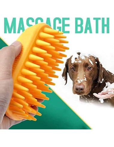 Cepillo de Silicona para Mascotas ZOOPOLR Azul 12.8x6.8cm