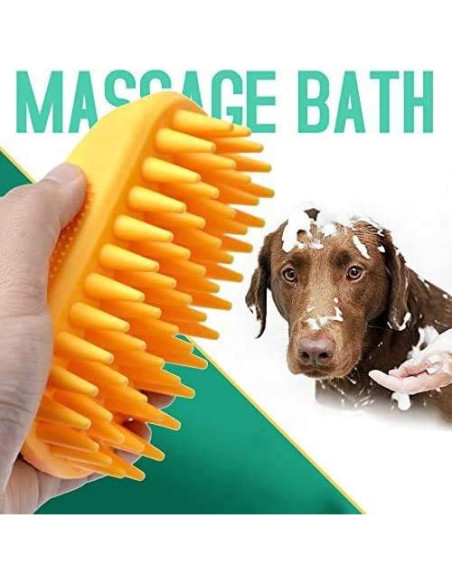 Cepillo de Silicona para Mascotas ZOOPOLR Azul 12.8x6.8cm