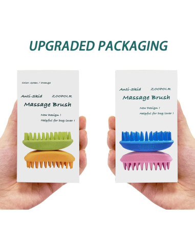 Cepillo de Silicona para Mascotas ZOOPOLR Azul 12.8x6.8cm