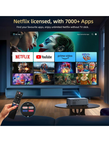 Proyector Inteligente OWNKNEW GC357 4K WiFi6 Bluetooth Dolby