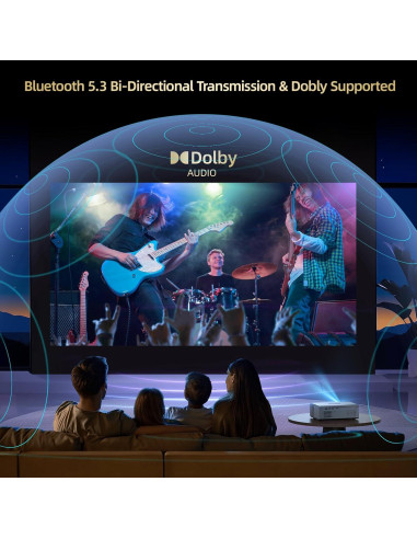 Proyector Inteligente OWNKNEW GC357 4K WiFi6 Bluetooth Dolby