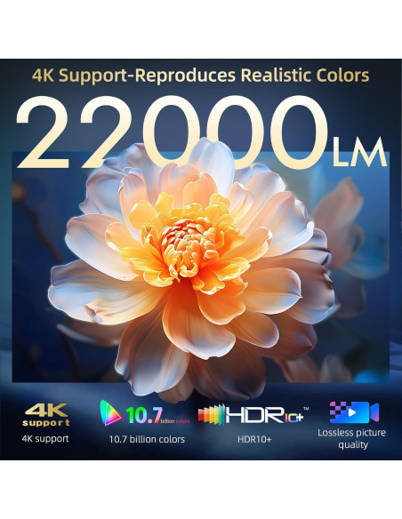 Proyector Inteligente OWNKNEW GC357 4K WiFi6 Bluetooth Dolby