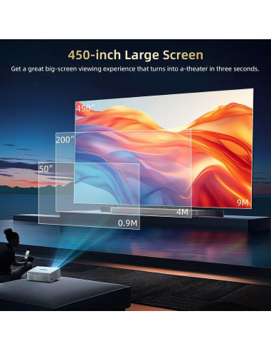 Proyector Inteligente OWNKNEW GC357 4K WiFi6 Bluetooth Dolby