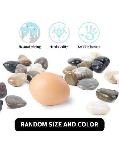 Grava Pulida OUPENG 0.91 KG Piedras Naturales Decorativas