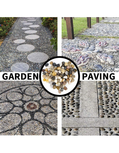 Grava Pulida OUPENG 0.91 KG Piedras Naturales Decorativas