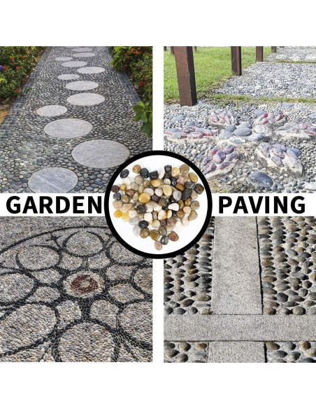 Grava Pulida OUPENG 0.91 KG Piedras Naturales Decorativas