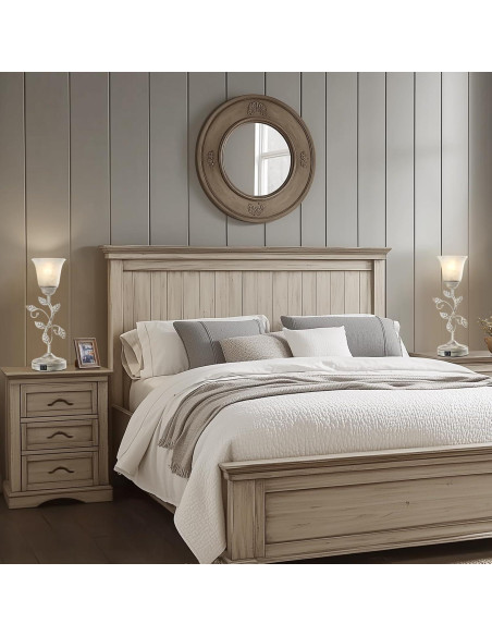 Juego de 2 Lámparas de Mesa RORIANO Retro con USB y LED