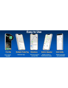 Collar GPS PawsPath para Mascotas, Antipérdida, Negro Pequeño 2