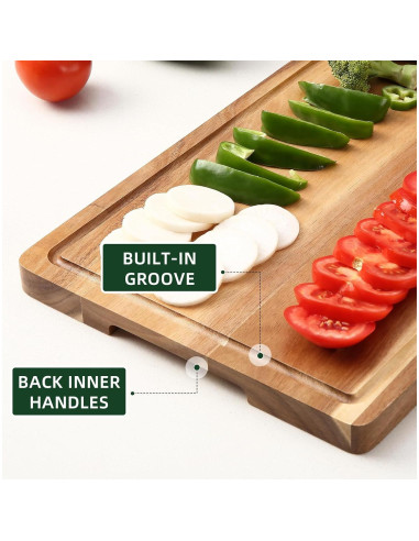 Tabla de Cortar XL de Madera de Acacia GAOMON 45.72x30.48 cm