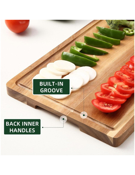 Tabla de Cortar XL de Madera de Acacia GAOMON 45.72x30.48 cm