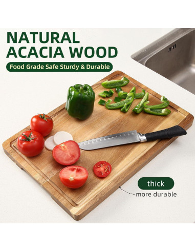 Tabla de Cortar XL de Madera de Acacia GAOMON 45.72x30.48 cm