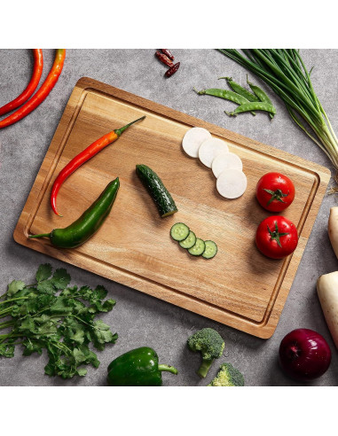 Tabla de Cortar XL de Madera de Acacia GAOMON 45.72x30.48 cm