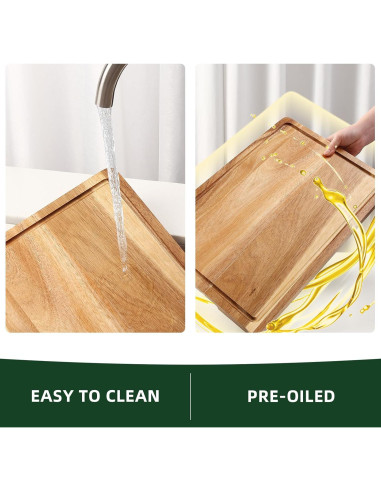 Tabla de Cortar XL de Madera de Acacia GAOMON 45.72x30.48 cm
