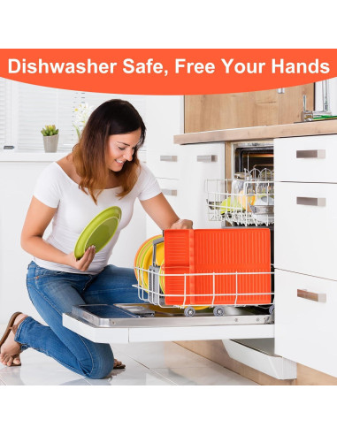 Alfombrilla de Silicona GOSALISU para Parrilla 42x28 cm Naranja