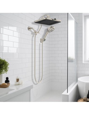 Cabezal de Ducha Hibbent 13'' Lluvia Alta Presión 5 Modos