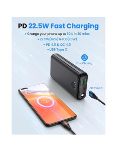 Cargador Portátil JIGA 30000mAh USB C 22.5W Carga Rápida 2