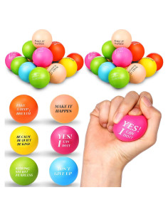Bolas de Estrés Motivacionales Sotiff - 100 Piezas Coloridas