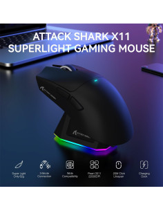 Ratón Gaming Inalámbrico ATTACK SHARK X11 22K DPI RGB 2