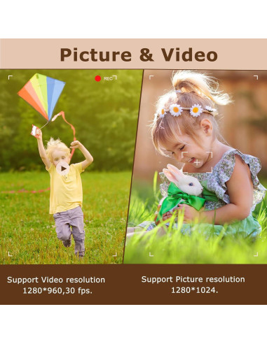 Cámara Digital Andoer X6 Compacta 1.3 MP Gris con 32 GB