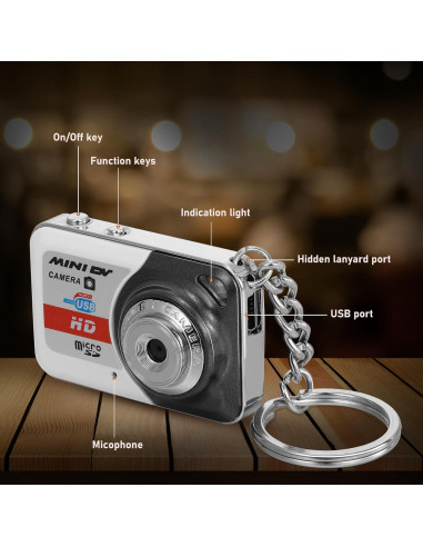 Cámara Digital Andoer X6 Compacta 1.3 MP Gris con 32 GB