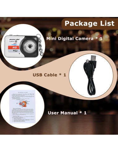 Cámara Digital Andoer X6 Compacta 1.3 MP Gris con 32 GB