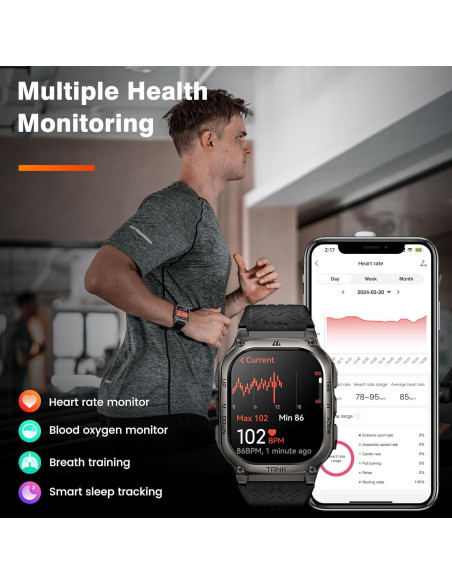 Reloj Inteligente KOSPET Tank M3 Militar 50m Resistente Reloj Inteligente KOSPET Tank M3 Militar 50m Resistente