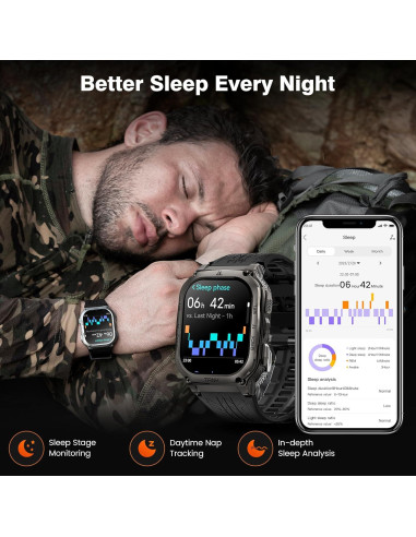 Reloj Inteligente KOSPET Tank M3 Militar 50m Resistente