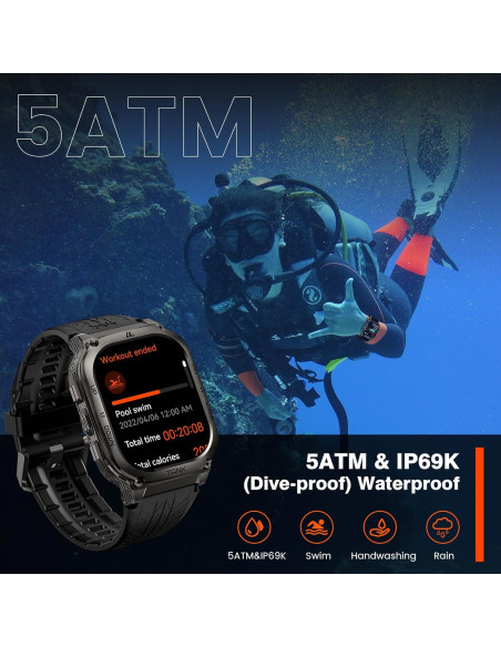 Reloj Inteligente KOSPET Tank M3 Militar 50m Resistente Reloj Inteligente KOSPET Tank M3 Militar 50m Resistente