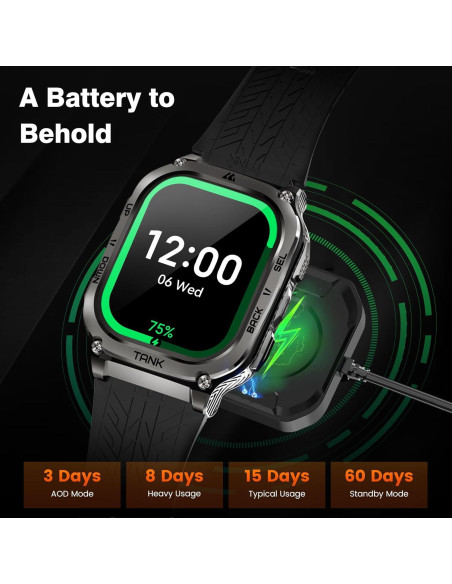 Reloj Inteligente KOSPET Tank M3 Militar 50m Resistente Reloj Inteligente KOSPET Tank M3 Militar 50m Resistente