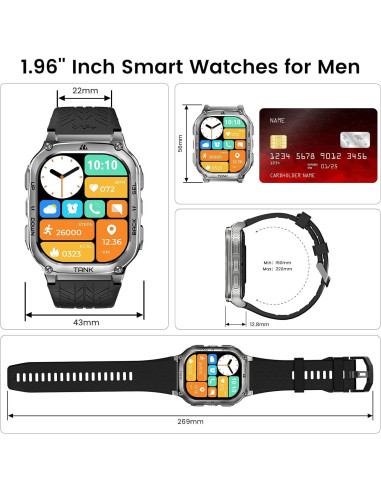 Reloj Inteligente KOSPET Tank M3 Militar 50m Resistente