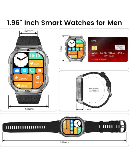 Reloj Inteligente KOSPET Tank M3 Militar 50m Resistente Reloj Inteligente KOSPET Tank M3 Militar 50m Resistente