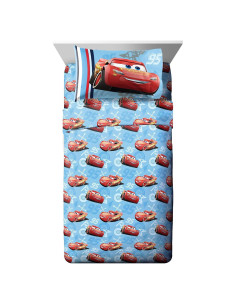 Juego de Sábanas Twin Jay Franco Cars 100% Poliéster Azul