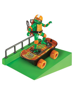 Tortugas Ninja Michelangelo Patineta Motorizada con Rampa