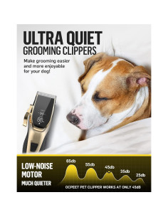 Kit de Aseo para Perros OCPEET 4 en 1 Inalámbrico Dorado 2