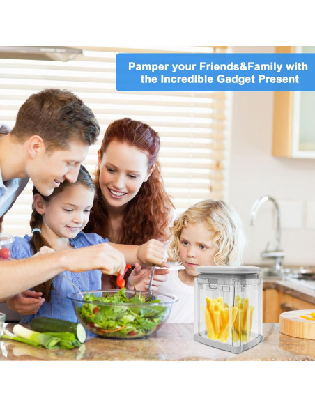 Cortador de Papas Fritas CrazyQueen 4 en 1 - Picador Manual de Verduras