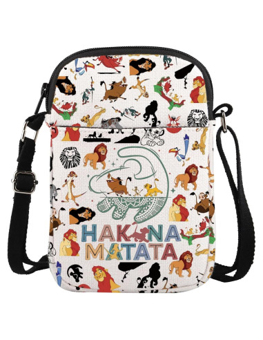 Bolsa Cruzada de Algodón y Lino ENSIANTH - 21x15 cm - León