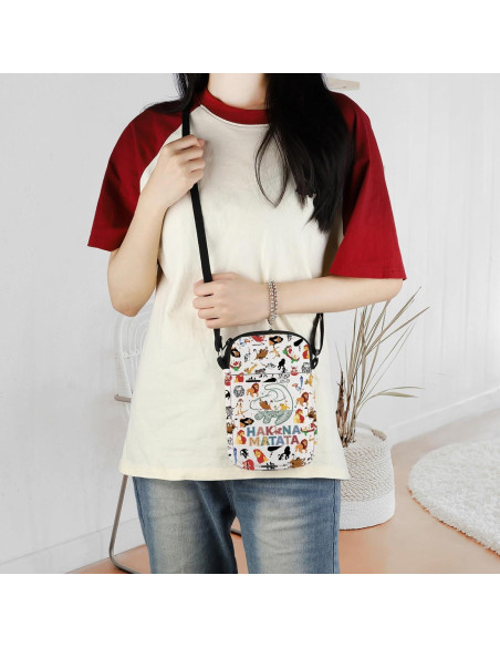 Bolsa Cruzada de Algodón y Lino ENSIANTH - 21x15 cm - León