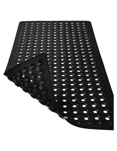 Alfombra de Baño Antideslizante TEESHLY 89x41 cm Negra