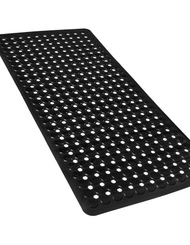 Alfombra de Baño Antideslizante TEESHLY 89x41 cm Negra