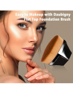 Brocha de Maquillaje Daubigny Base Kabuki Hexagonal Negra 2