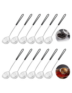 12 Cucharas Coladoras de Acero Inoxidable Worldity 26.98 cm
