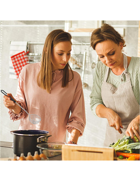 12 Cucharas Coladoras de Acero Inoxidable Worldity 26.98 cm